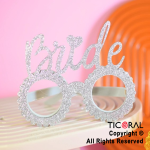 ANTEOJO GLITTER BRIDE PLATA X 1